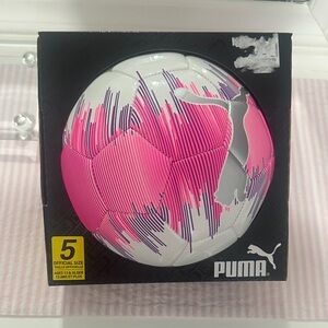 Puma Vibrant Pink and White Soccer Ball